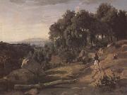 Jean Baptiste Camille  Corot Vue pres de Volterra (mk11) oil on canvas